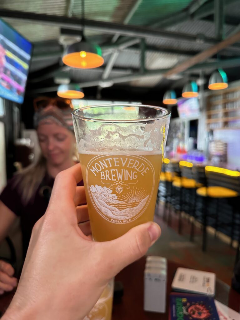 A crisp Hazy IPA at Monteverde Brewing Company
