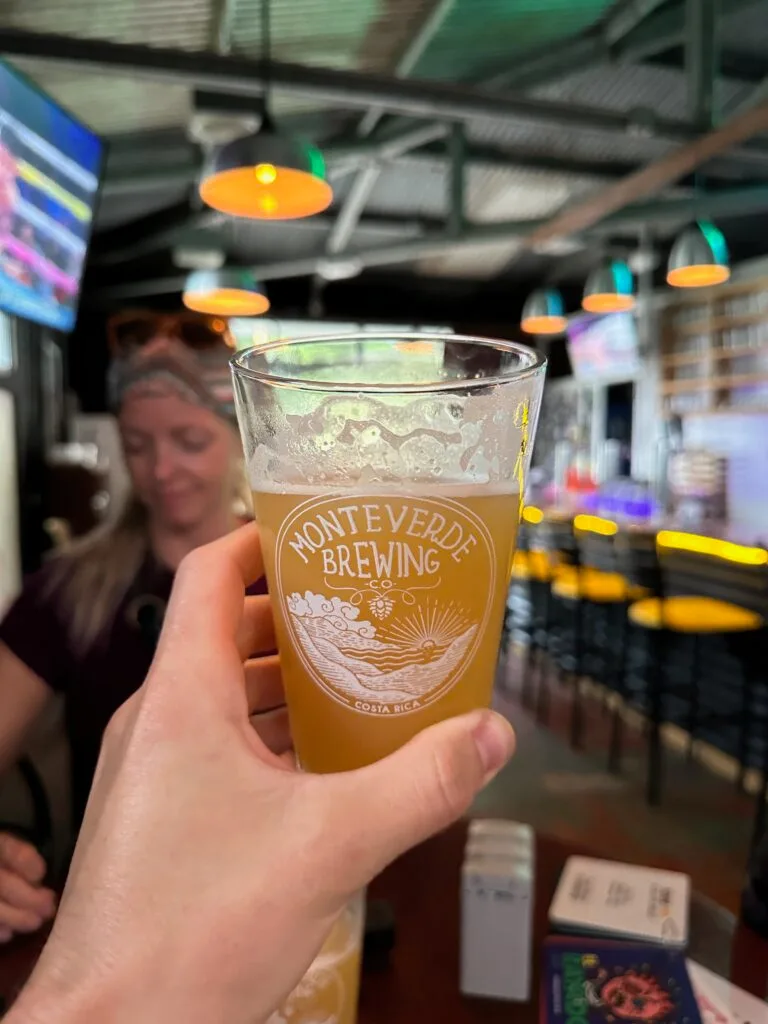 A crisp Hazy IPA at Monteverde Brewing Company
