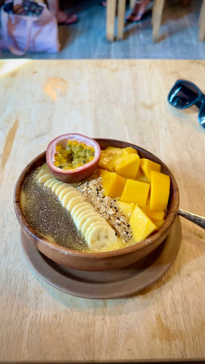 a mango smoothie bowl from The mango Garden in Phi Phi Islands