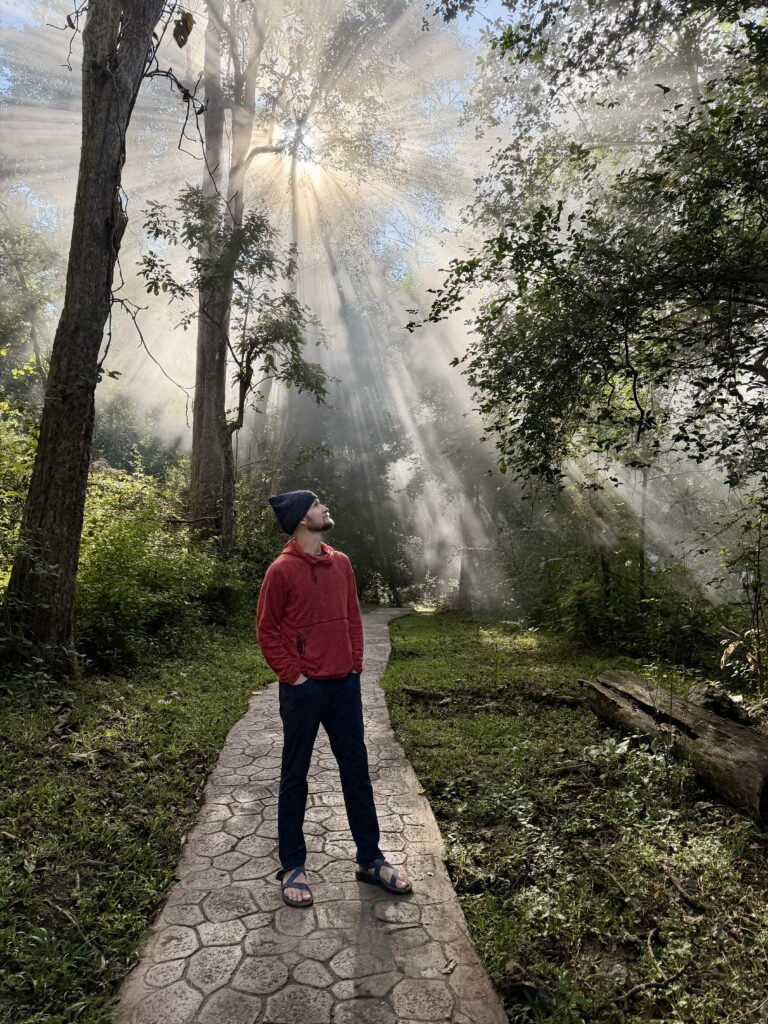 Morning Fog Cutting Through Forest at Tha Pai Hot Springs