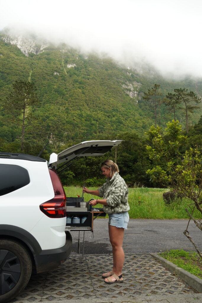 Em cooking out of the Vanscape Kitchen